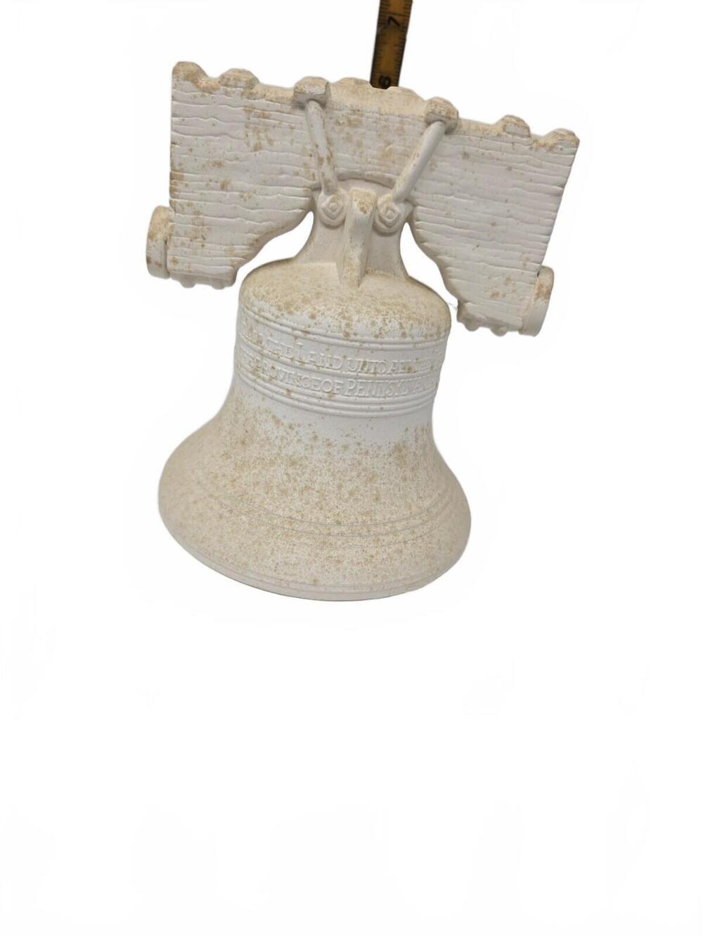 Ceramic Bisque Liberty Bell Piggy Bank, Patriotic Duncan Philadelphia 1776